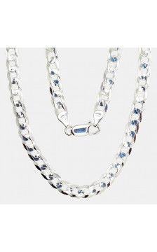 Sidabrinė grandinėlė Curb 5.9 mm , briaunų apdirbimas deimantu 2400082, Sidabras 925°